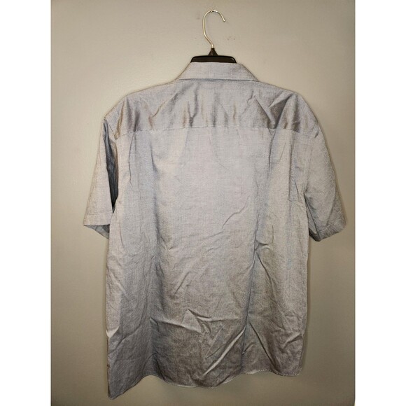 UNTUCKit Shirt Men's 2XL Blue Short Sleeve Button Up Wrinkle Free Petrus - Picture 3 of 6